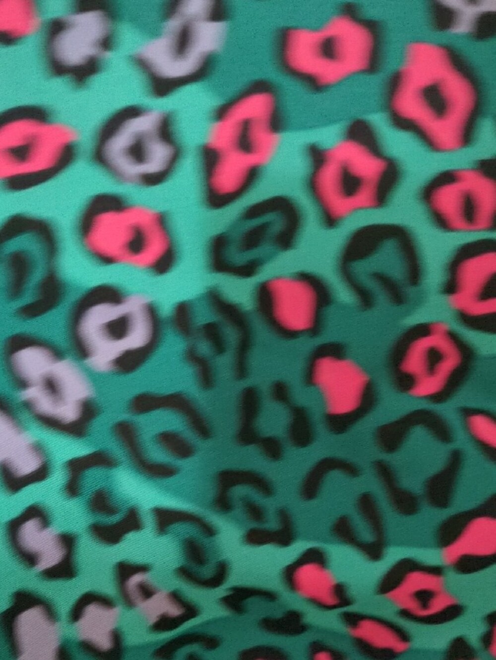 WonderWink Teal Leopard Scrub Print Tee with Pink & Purple Spots - Picture 5 of 5